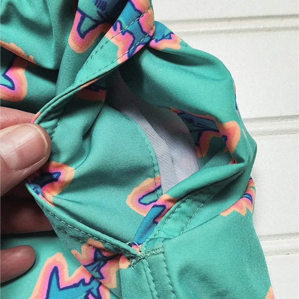 Chubbies The Apex Swimmers Lined Youth Swim Trunks Size L 14-16 Mint Green Shark